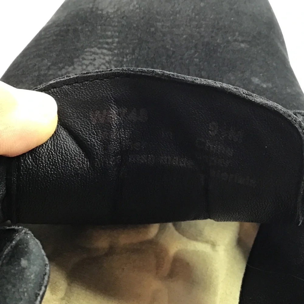 ROCKPORT Size 9 1/2 Mary Jane Loafer Flats Shoes Suede Leather Buckle Black - Picture 9 of 11